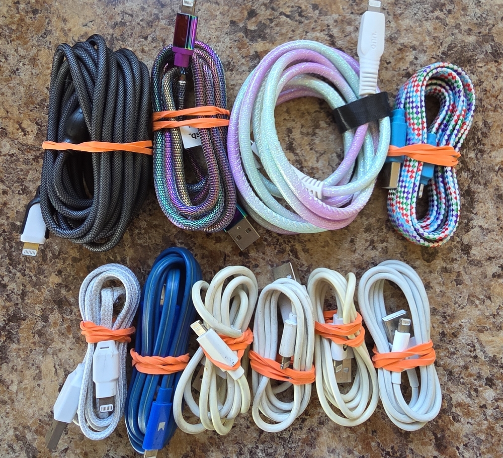 Apple Compatibility Phone Assorted USB Charging Cables, Charging Blocks and Fan